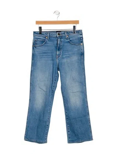 Pre-owned Khaite Vivian Straight Leg Jeans In Blue
