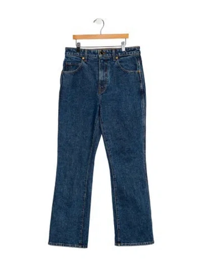 Pre-owned Khaite Vivian Straight Leg Jeans In Blue