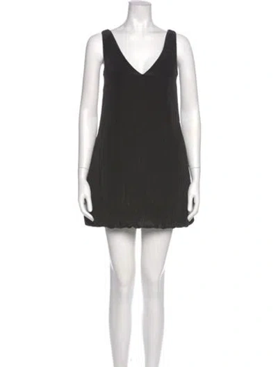 Pre-owned Khaite V-neck Long Dress In Gray