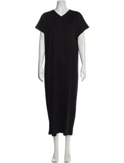 Pre-owned Khaite V-neck Long Dress In Purple