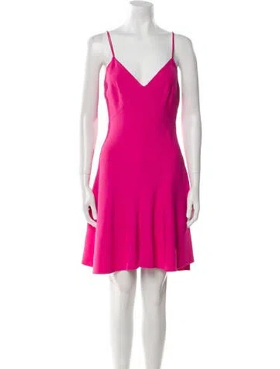 Pre-owned Khaite V-neck Mini Dress In Pink