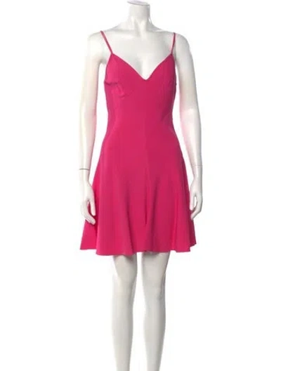 Pre-owned Khaite V-neck Mini Dress In Pink