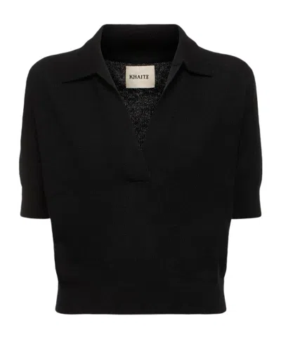 Khaite V-neck Pullover In Black