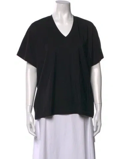 Pre-owned Khaite V-neck Short Sleeve T-shirt W/ Tags In Black