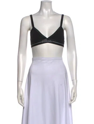 Pre-owned Khaite V-neck Sleeveless Sports Bra In Gray