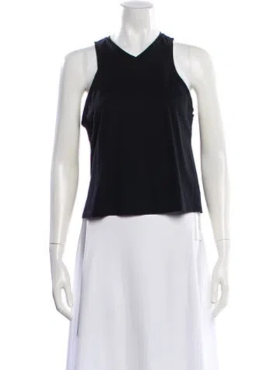 Pre-owned Khaite V-neck Sleeveless Top In Black
