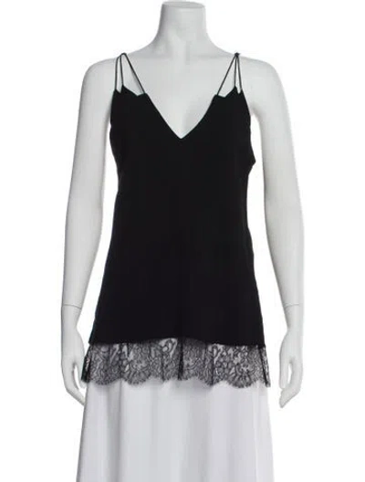 Pre-owned Khaite V-neck Sleeveless Top In Black