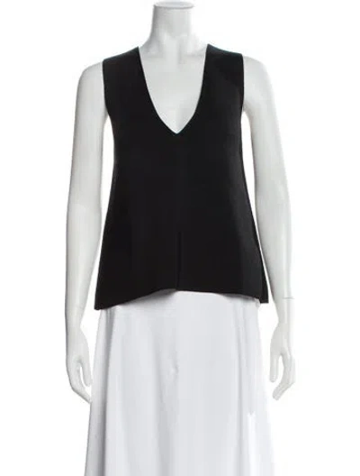 Pre-owned Khaite V-neck Sleeveless Top W/ Tags In Black