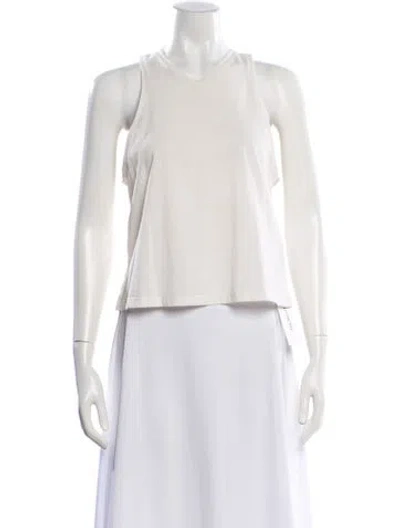 Pre-owned Khaite V-neck Sleeveless Top In White