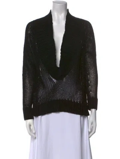 Pre-owned Khaite V-neck Sweater In Black