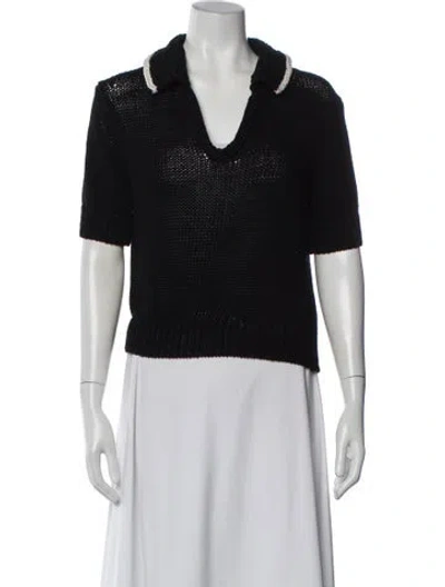 Pre-owned Khaite V-neck Sweater In Black