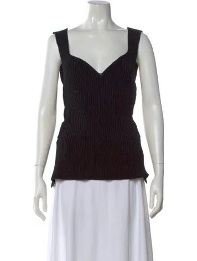 Pre-owned Khaite V-neck Sweater In Brown
