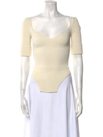Pre-owned Khaite V-neck Sweater In Neutral