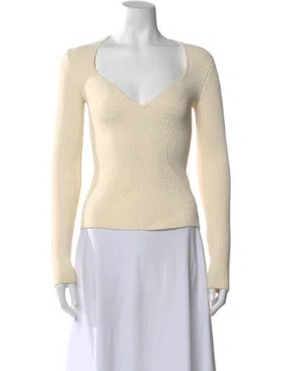 Pre-owned Khaite V-neck Sweater In Neutral