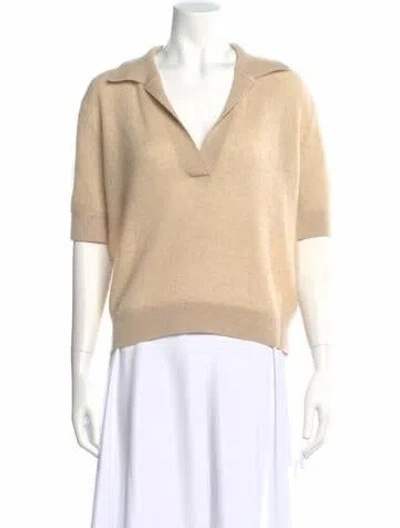 Pre-owned Khaite V-neck Sweater In Neutral