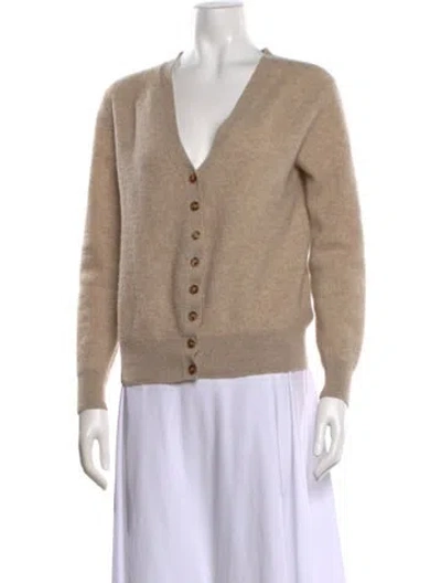 Pre-owned Khaite V-neck Sweater In Neutral