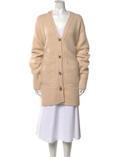 Pre-owned Khaite V-neck Sweater In Neutrals