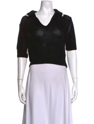 Pre-owned Khaite V-neck Sweater W/ Tags In Black