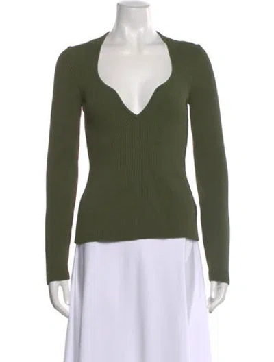 Pre-owned Khaite V-neck Sweater W/ Tags In Green