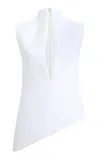 Khaite Von Asymmetric Crepe Top