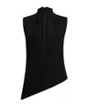 Khaite Asymmetrical Von Sleeveless Top In Black