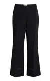 Khaite Wallace Mid-rise Crepe Flared Pants