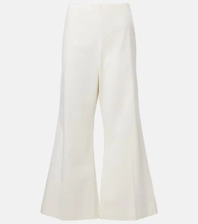 Khaite Walter Cotton And Silk Flared Pants In Multi