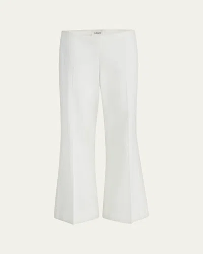 Khaite Walter Cropped Flare Pants In Brown