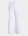 Khaite Walter Kickflare Crop Pants In White