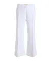 Khaite Walter Pant In Chalk Crepe In White