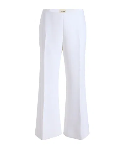Khaite Walter Pant In Chalk Crepe In White