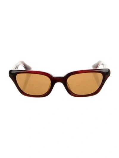 Pre-owned Khaite Wayfarer Tinted Sunglasses In Brown