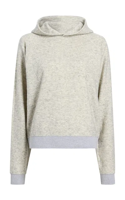Khaite Wayne Hooded Cotton Sweatshirt In Neutral