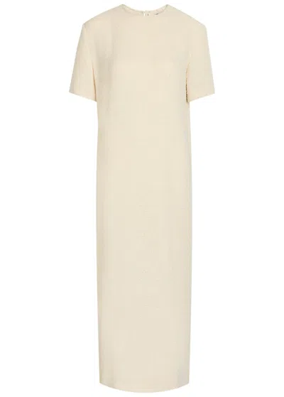 Khaite Webber Bouclé Midi Dress In Neutral