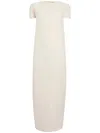Khaite Webster Silk And Cotton Organza Maxi Dress In Nude