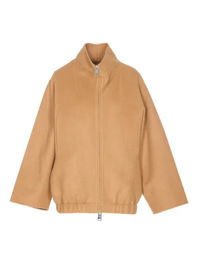 Khaite Welt-pocket Bomber Jacket In Gold