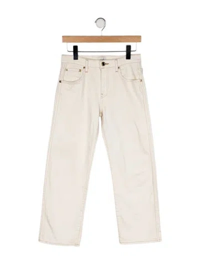 Pre-owned Khaite Wendell Wide Leg Jeans In White