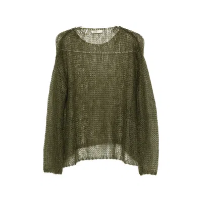 Khaite Wendy Open-knit Sweater In Green