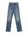 Khaite Whiskered Denim Trousers In Blue