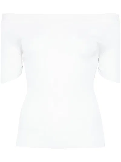 KHAITE KHAITE WHITE BOAT NECK TOP