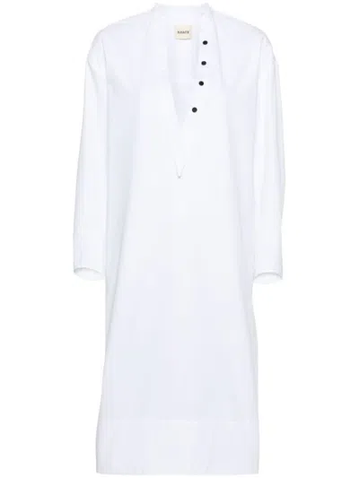 KHAITE WHITE BROM COTTON TUNIC DRESS