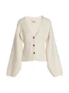 Khaite The Scarlet Cashmere Cardigan In White