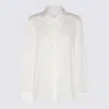 Khaite Pointed-collar Cotton Shirt In White