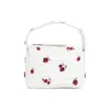 Khaite Small Elena Floral Top Handle Bag In White