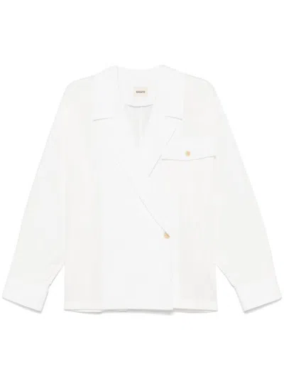 Khaite White Garth Cotton Shirt