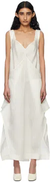 Khaite Kenith Cotton Poplin Dress In 168 Chalk
