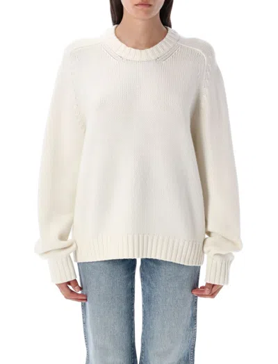 Khaite Women White Knitted Sweater