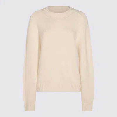 Khaite White Knitwear In Neutral