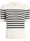 Khaite Women's Luphia Short-sleeve Cashmere Sweater In White