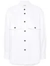 Khaite Womens White Mahmet Relaxed-fit Denim Shirt In White